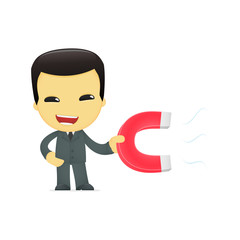funny cartoon asian businessman