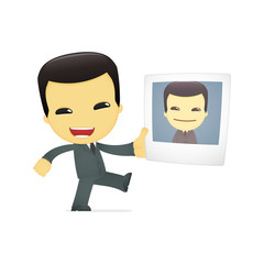 funny cartoon asian businessman