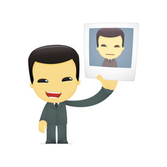 funny cartoon asian businessman