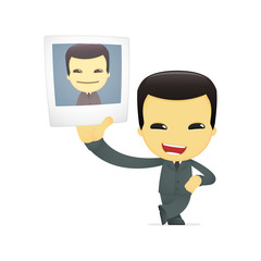 funny cartoon asian businessman