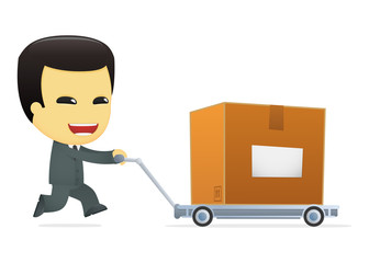 funny cartoon asian businessman