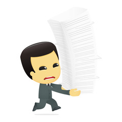 funny cartoon asian businessman
