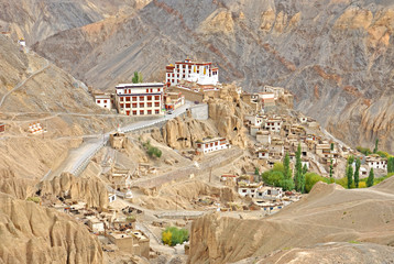 lamayuru maosatery in Leh, Ladakh, India - obrazy, fototapety, plakaty