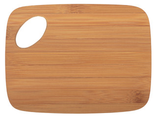 Bamboo cutting board. Isolated on white