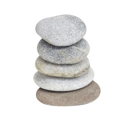 stones laid on each other on a white background