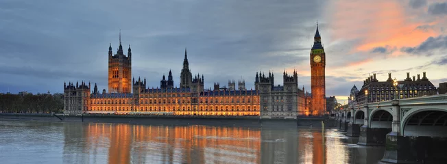 Foto auf Acrylglas Panoramahaus des Parlaments London Großbritanien © Fineart Panorama
