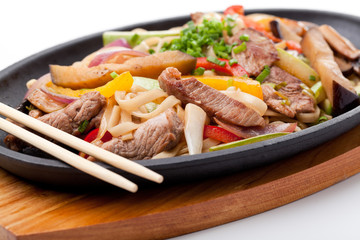 Udon with beef