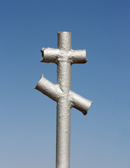 iron cross in the cemetery