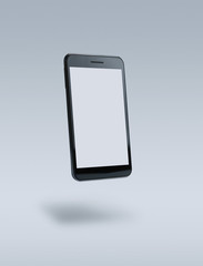 Blank smart phone with clipping paths for outline and screen