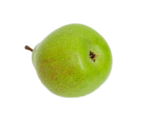 green pear isolated on a white
