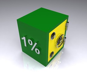 1 percent deposit bank safe