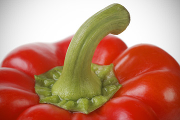 Bright red pepper closeup