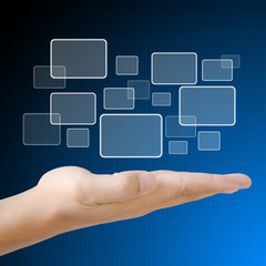 Choice button on hand