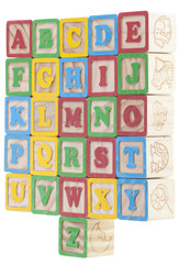 Wooned cubes alphabet