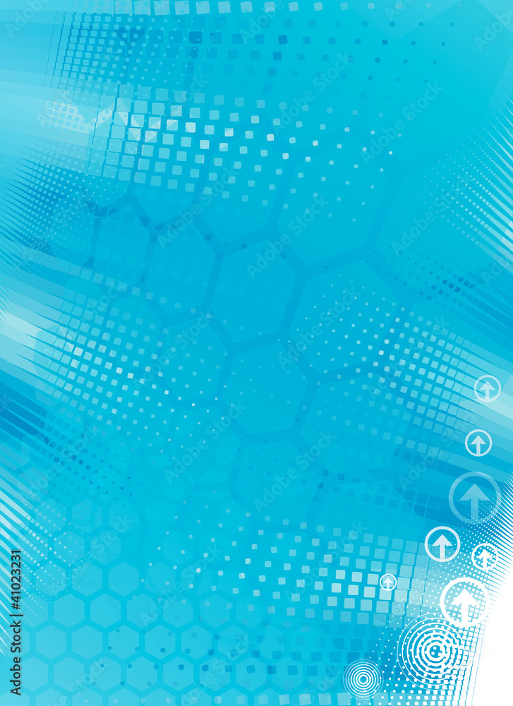 Poster abstract tech background of turquoise color.