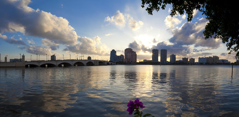 City West Palm Beach at sunset