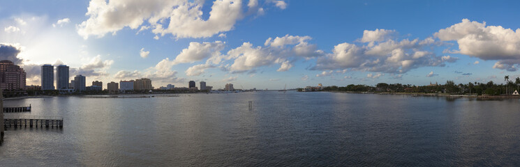 Intercoastal waters at West Palm Beach, Florida, USA
