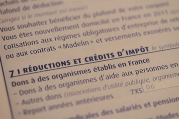 feuille impot