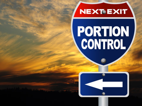 Portion control road sign