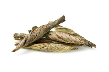 Fototapeta na wymiar dry leaves of green tea