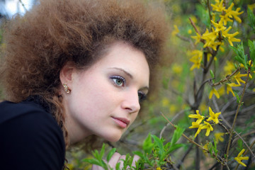 portrait of a girl in nature