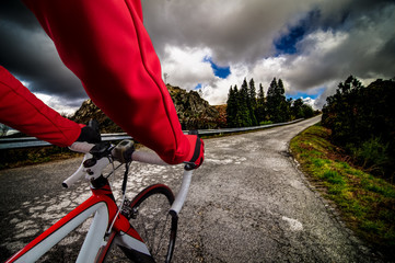 Cyclist on the road