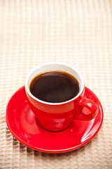 red coffee cup