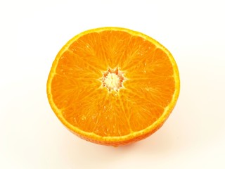 Half of orange, isolated