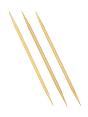 Bamboo toothpicks isolated on white background - obrazy, fototapety, plakaty