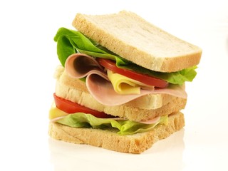 Vegetable sandwich, isolated