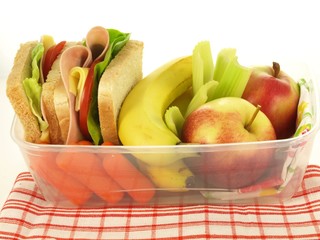 School lunch, isolated