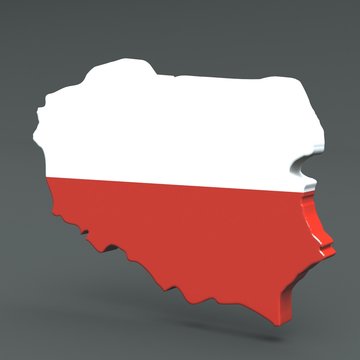 Fototapeta 3d Karte Polen