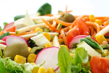 Insalata di verdure fresche, close-up