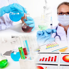 Fototapeta premium Science collage