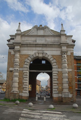 Obraz premium Italy Ravenna old medieval city door Porta Serrata