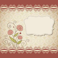 Vintage background with flowers