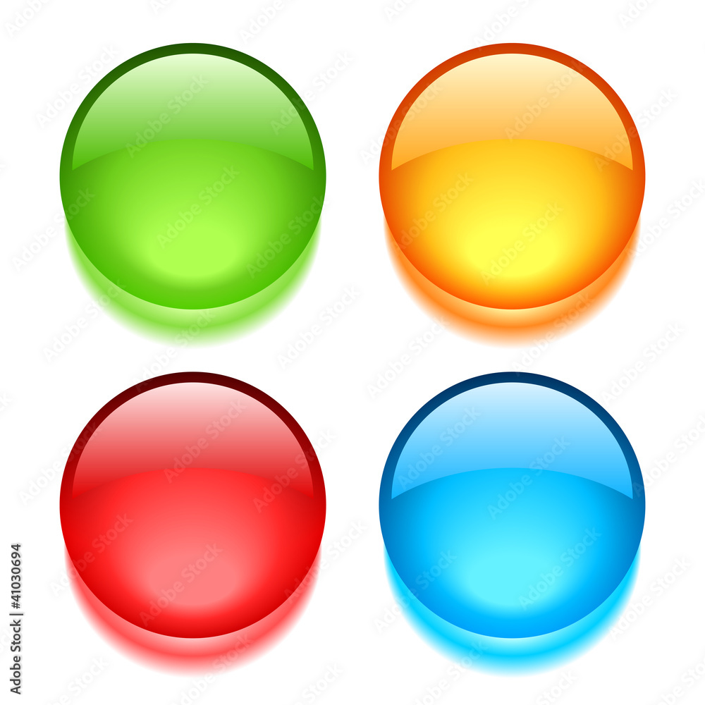 Poster blank vector buttons