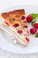 Käsekuchen mit Himbeeren