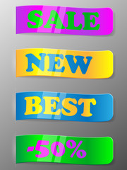 Set of colorful ribbons. Vector illustration.