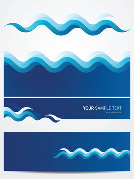 Abstract vector background -water waves