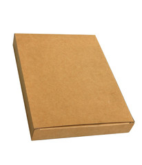 Isolated open and close corrugated kraft paper box