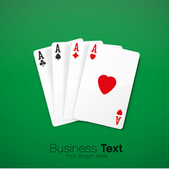 carré d'as, cartes de jeux