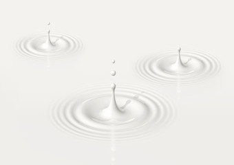 Fototapeta na wymiar drops of milk and ripple