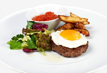 roasted cutlet of pork with potato