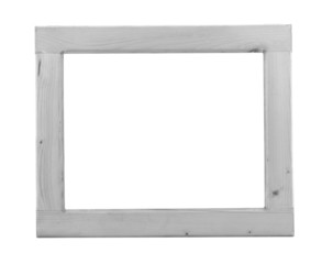 wooden frame isolated on white background