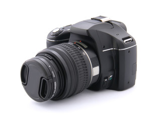 Fototapeta premium digital photo SLR camera isolated on white