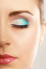 Fototapeta premium Woman eye with exotic style makeup