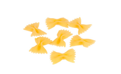 Naklejka premium Farfalle pasta isolated on white background