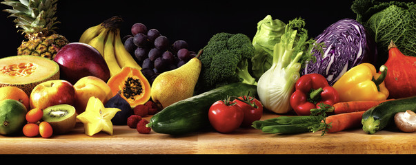 Obst Gemüse Früchte Panorama