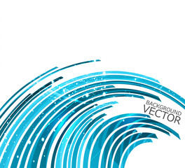 Abstract technology lines blue wave vector